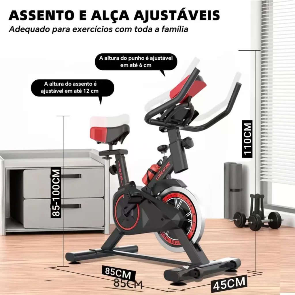 Bicicleta Ergométrica Spinning Love & Home 8kg